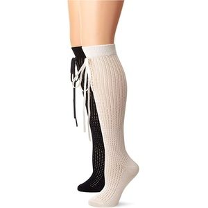 K. Bell Women's Pointelle Over-the-Knee Sock 2PR